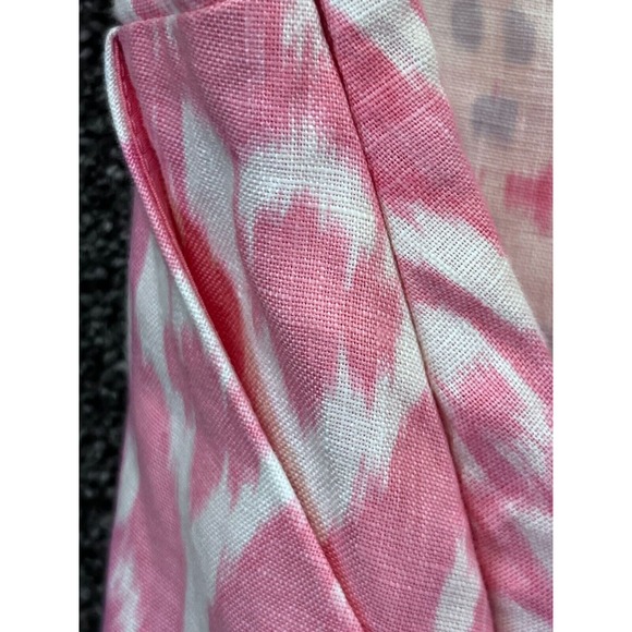 Gap Pink & White Ikat Pattern Sleeveless Linen Dress‎ - Picture 6 of 8